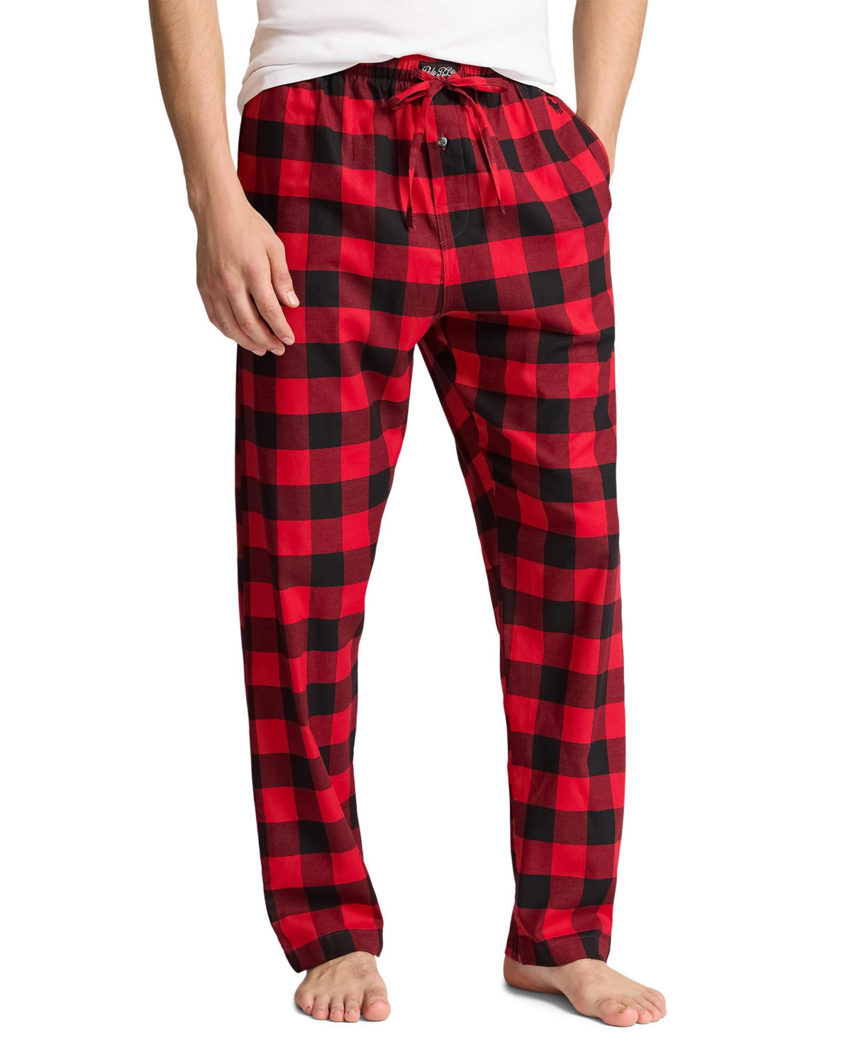 Polo Ralph Lauren Men's Plaid Flannel Pajama Pants - Red Plaid | Macy's