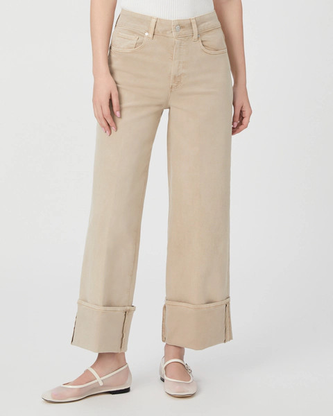 Sasha Ankle Cuffed Wide Leg Jean | Paige
