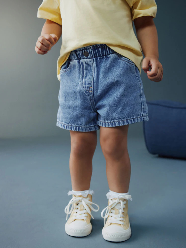 Mid Blue Pull On Denim Shorts (3mths-10yrs) | Next US