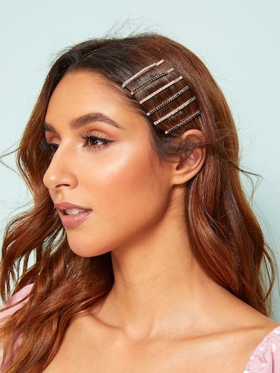 Rhinestone Engraved Hair Clip 6pcs | SHEIN