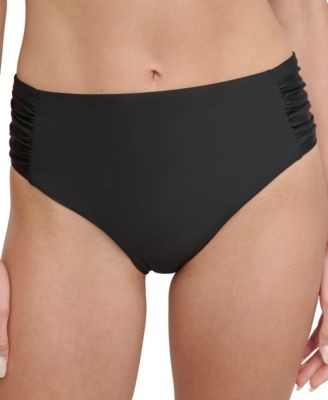 Women's High-Waist Side-Shirred Bikini Bottoms | Macy's