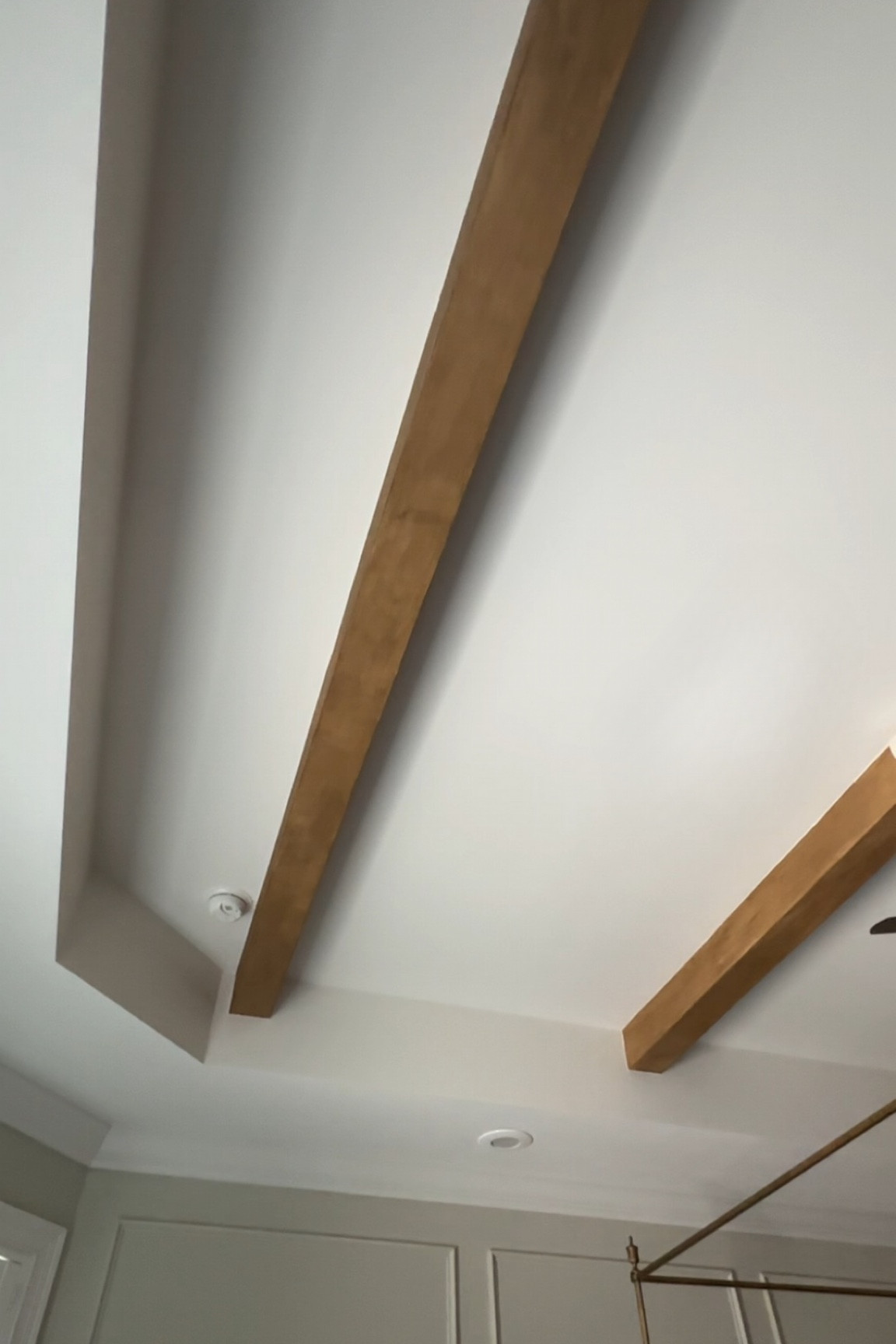 Easy diy faux wood ceiling beam project for bedroom or entry foyer. Retique It stain makeover. 

#LTKSaleAlert #LTKHome #LTKBacktoSchool