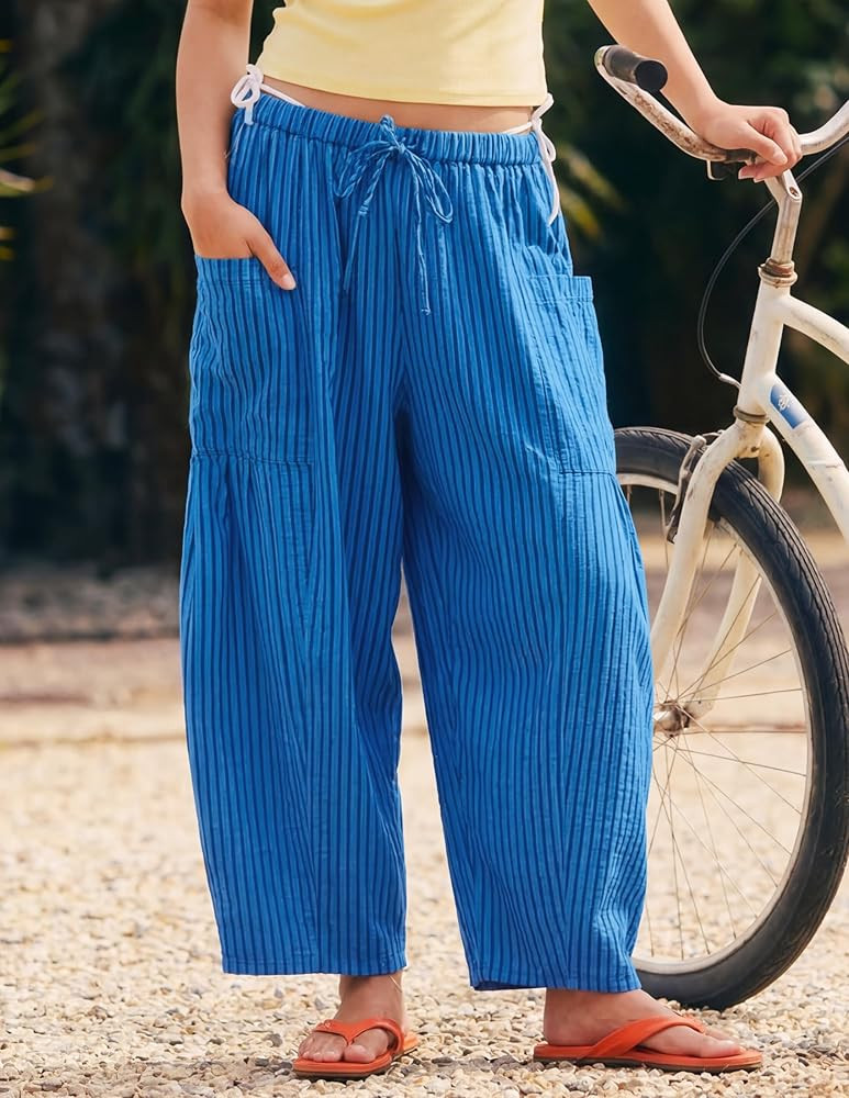 ZESICA Women\u2019s Summer Wide Leg Palazzo Harem Pants 2026 Boho Loose Flowy Beach Pant Casual B... | Amazon (US)