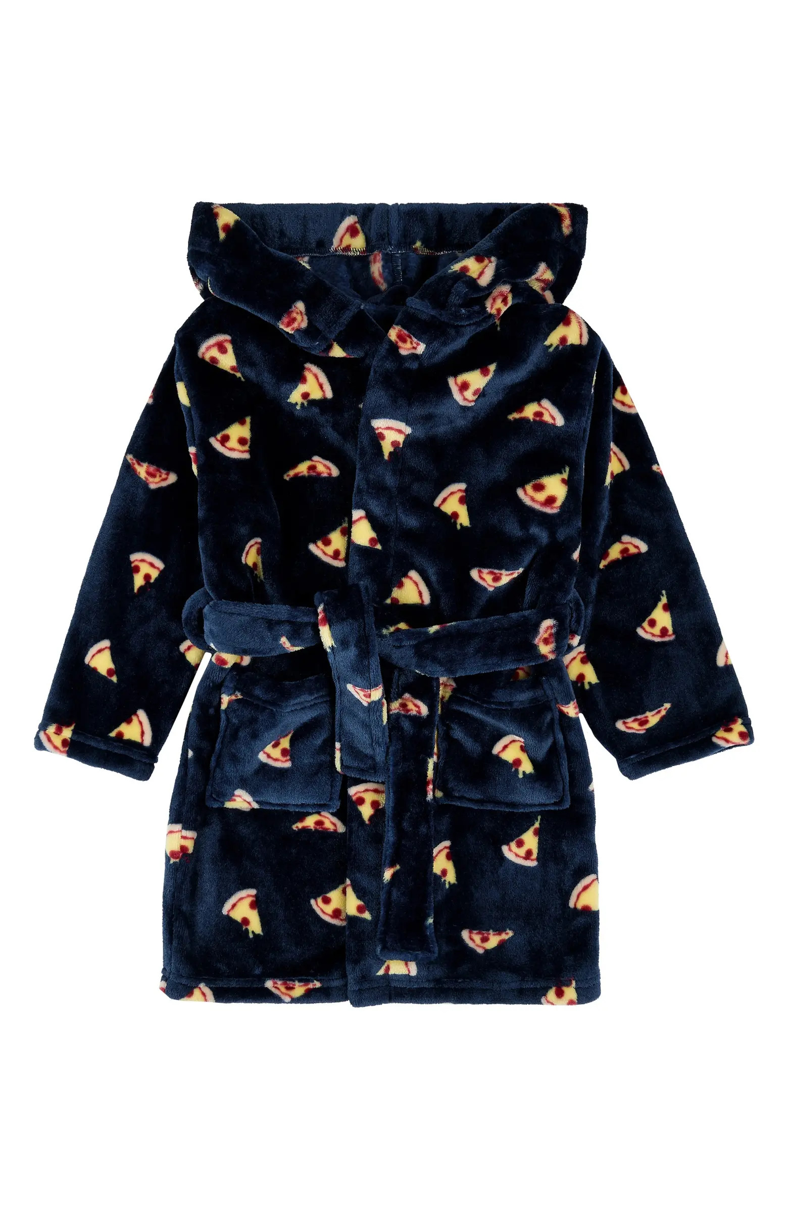 Petit Lem Kids' Pizza Print Hooded Fleece Robe | Nordstrom | Nordstrom