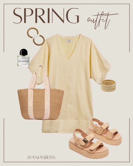 Spring dress, vacation outfit, yellow mini dress, raffia sandals 

#LTKSeasonal #LTKstyletip #LTKtravel