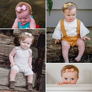 LittleJoJo Baby Girl Headbands and Bows, Newborn Infant Toddler Nylon Hairbands Hair Accessories | Amazon (CA)