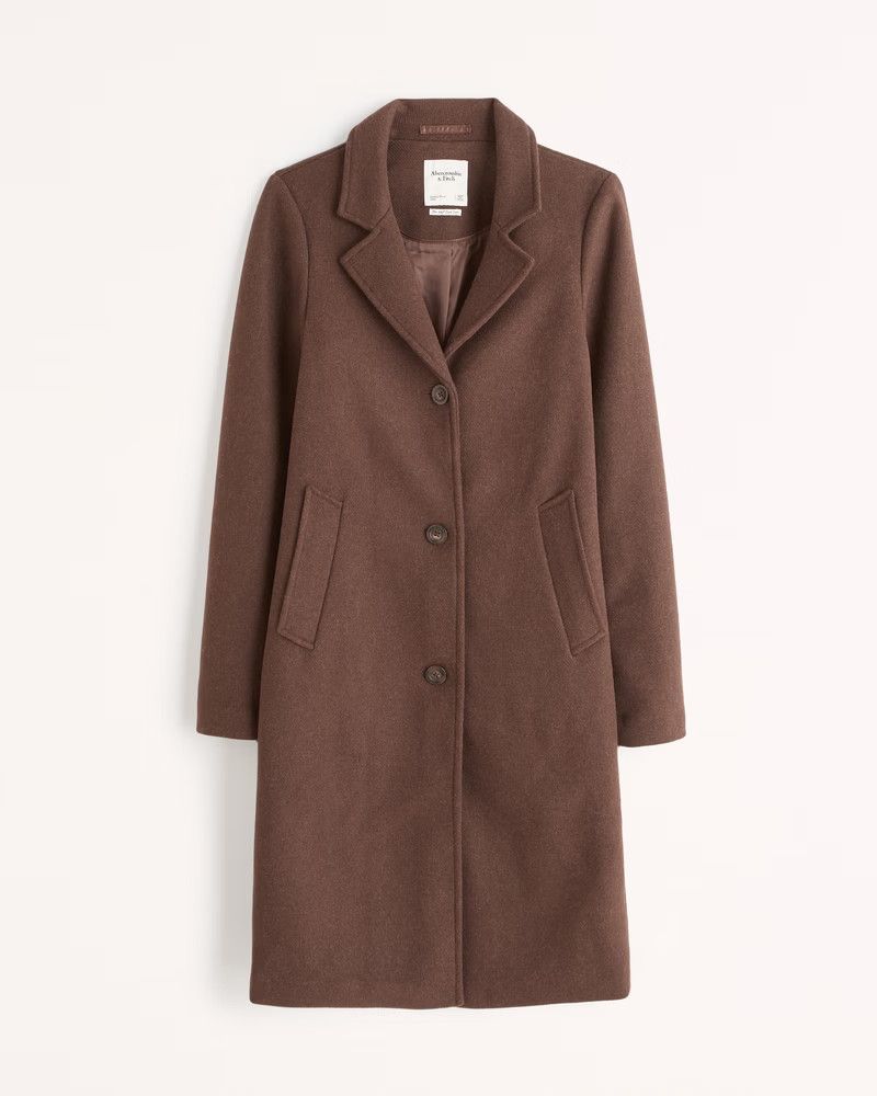 Wool-Blend Dad Coat | Abercrombie & Fitch (US)