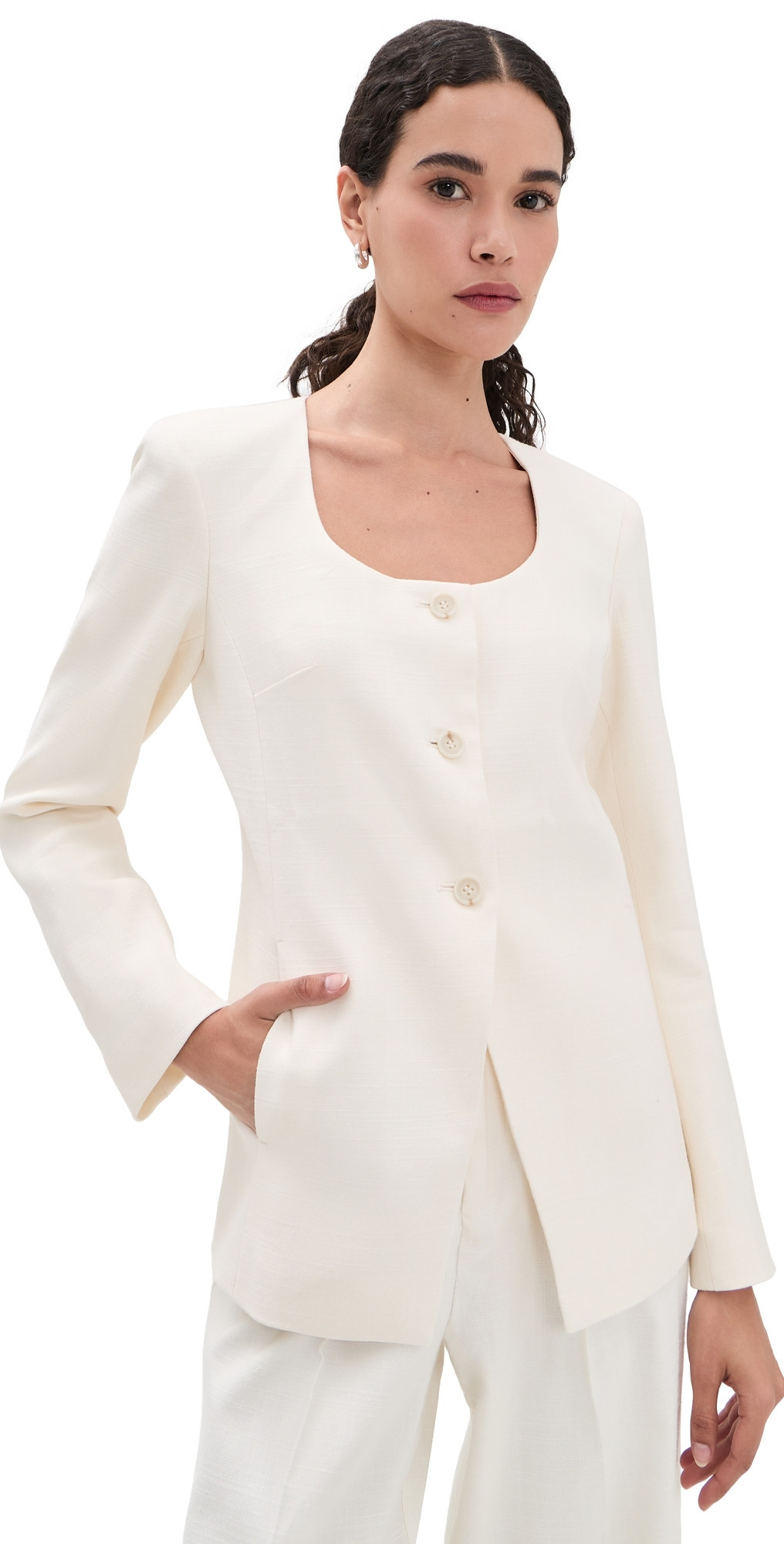 PAIGE Edina Blazer Bone 2 | Shopbop