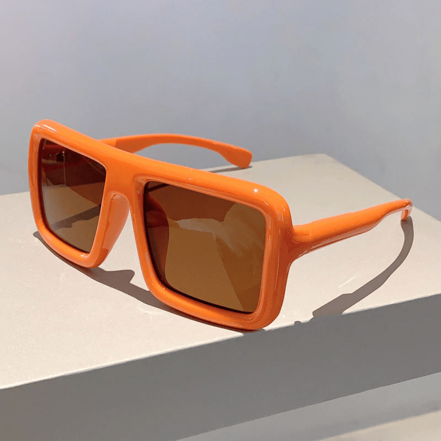 KAMMPT Oversized Square  Men Vintage Fashion Solid Shades Women 2023 New Retro Ins   Protection E... | SHEIN
