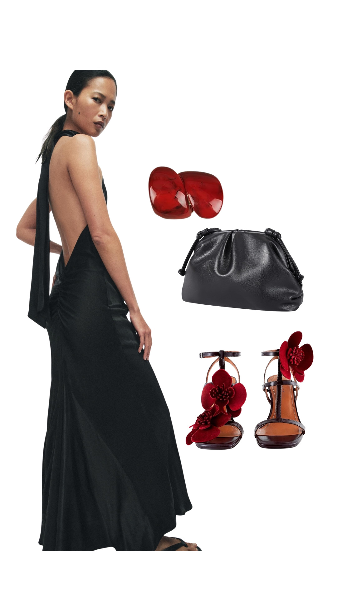 I really wanted something that was simple, elegant, but had a touch of romance and sultriness and this look was THE full package.

The dress is insanely comfortable, so easy to move in, and photographs beautifully. 

The deep red in the bracelet and heels really pulls it all together - especially if you add a red lip! The clutch keeps the outfit from looking too "dressy" and still makes it appropriate for a dinner.

Now that I think about it, this actually would be a stunning wedding guest look too! 

I got a L in the dress, 8.5 in the heel and both fit well. 

 

#LTKWedding #LTKgrwm #LTKSeasonal