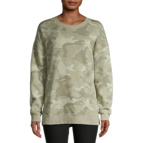 Wild Skye Juniors' Tunic Sweatshirt with Side Slits | Walmart (US)