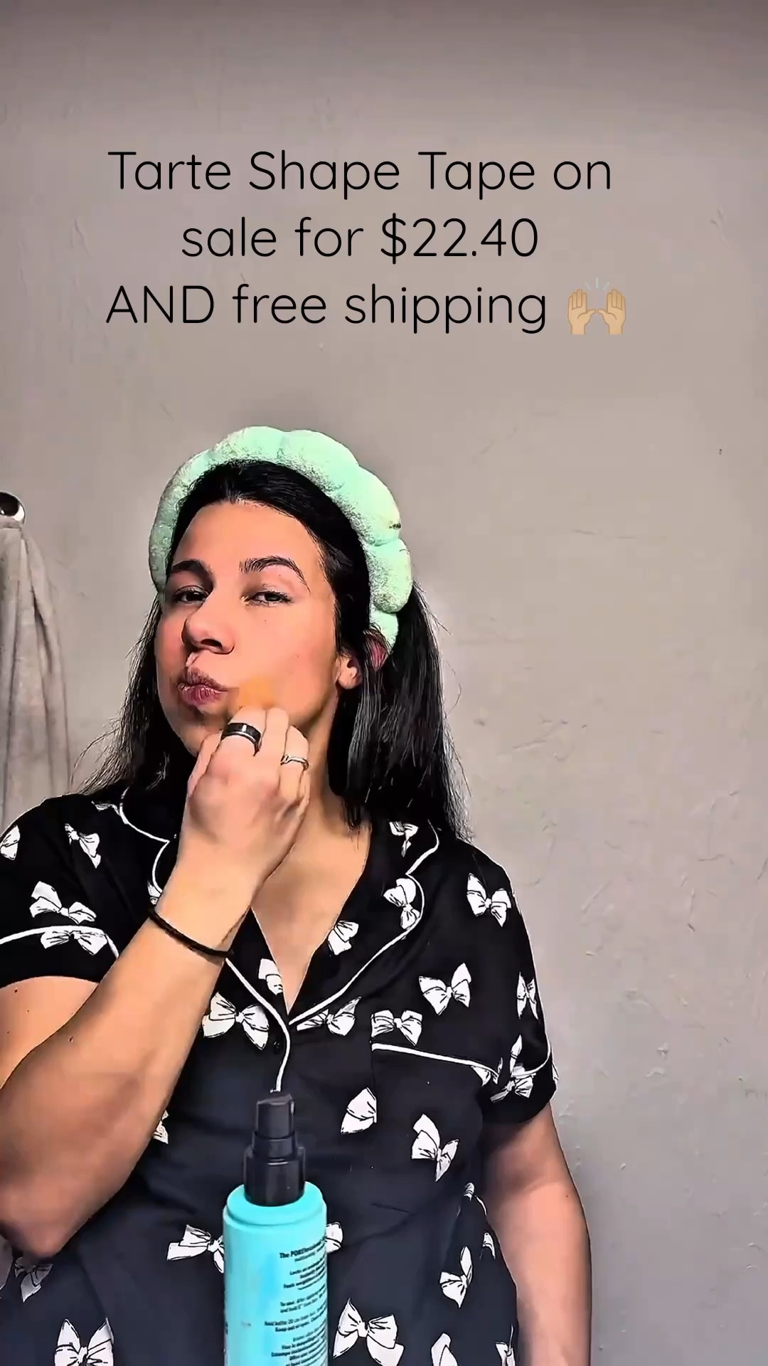 A staple in my makeup routing for 8 years🙌🏼 @Tarte  Shape Tape Concealer on sale for $22.40 AND free shipping!? SO many best sellers 35% off!! Too good of a deal to pass up! 
Side note: getting ready as a mom means being interrupted by your kids and husband every 5 minutes.😂😂

#LTKBeauty #LTKSpringSale #LTKSaleAlert