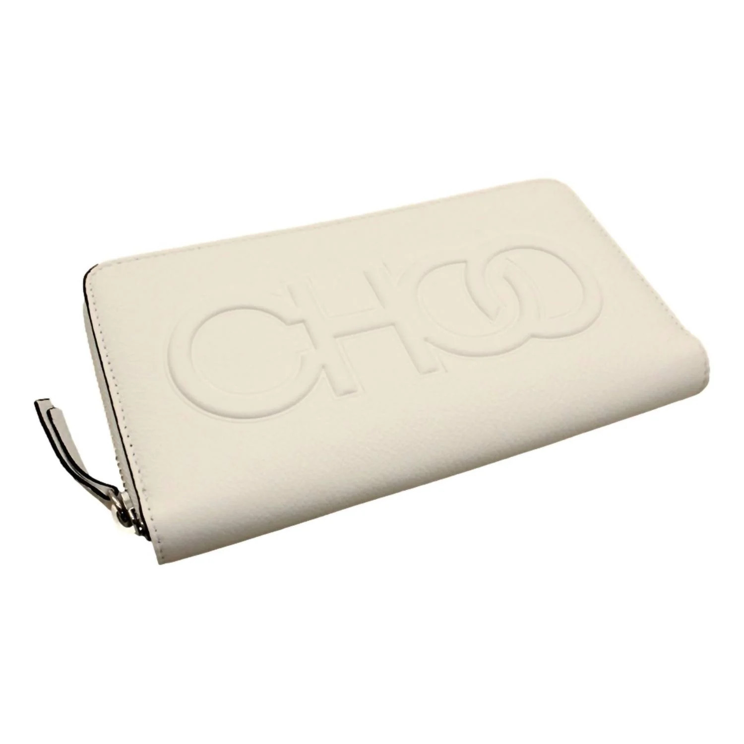 Women's Bettina Milk Leather Long Zip-Around Wallet In White | Shop Simon