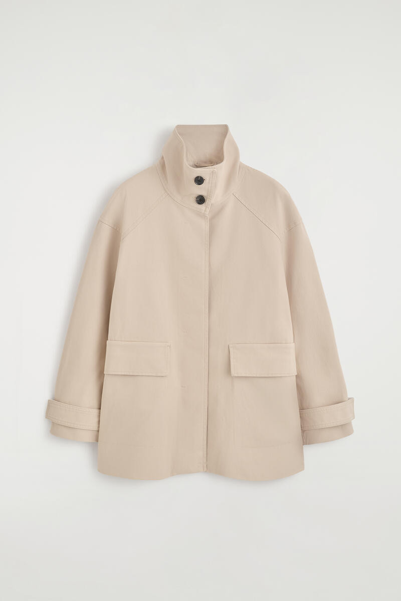Cotton-Twill Funnel-Neck Jacket | COS UK