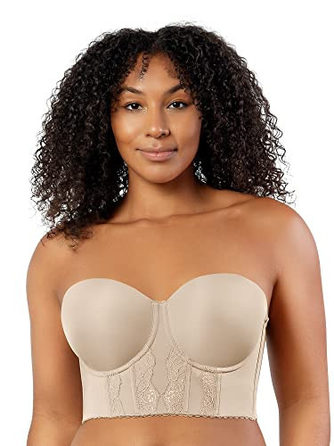 PARFAIT Elissa P50116 Women's Full Bust and Full Figure Strapless Longline Bra-European Nude-40GG | Amazon (US)