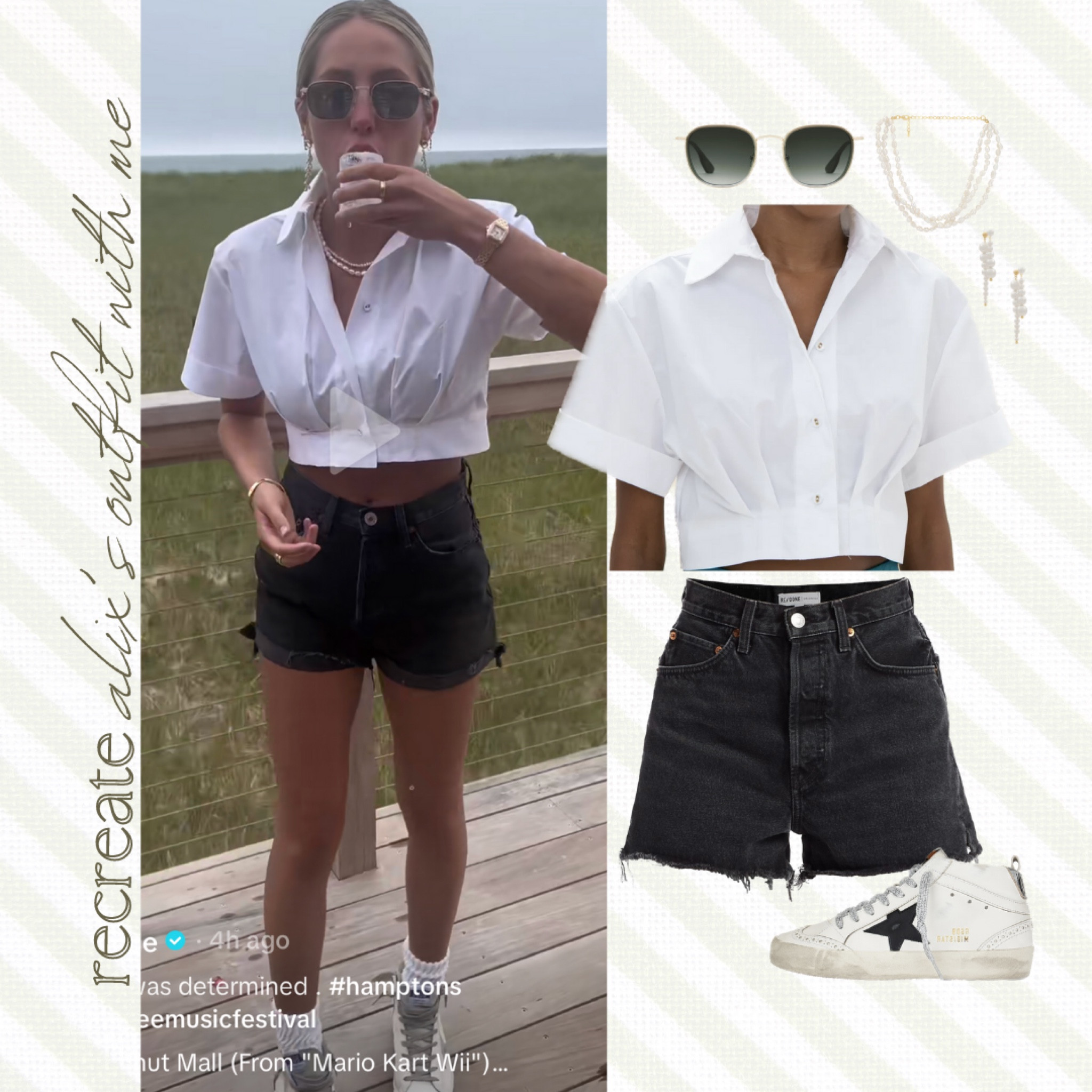Recreating Influencer’s Outfits: Loved this casual summer outfit in Alix’s Tik Tok so I did my best to recreate it. Top is from Hevron! Summer outfit, Denim shorts 

#LTKstyletip #LTKFind