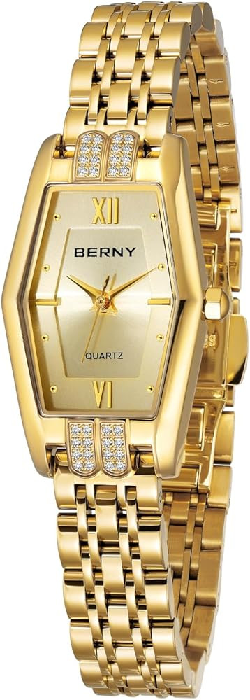 Gold Watches for Women Hexagon Ladies Quartz Wrist Watches Stainless Steel Band Small Analog Watc... | Amazon (US)