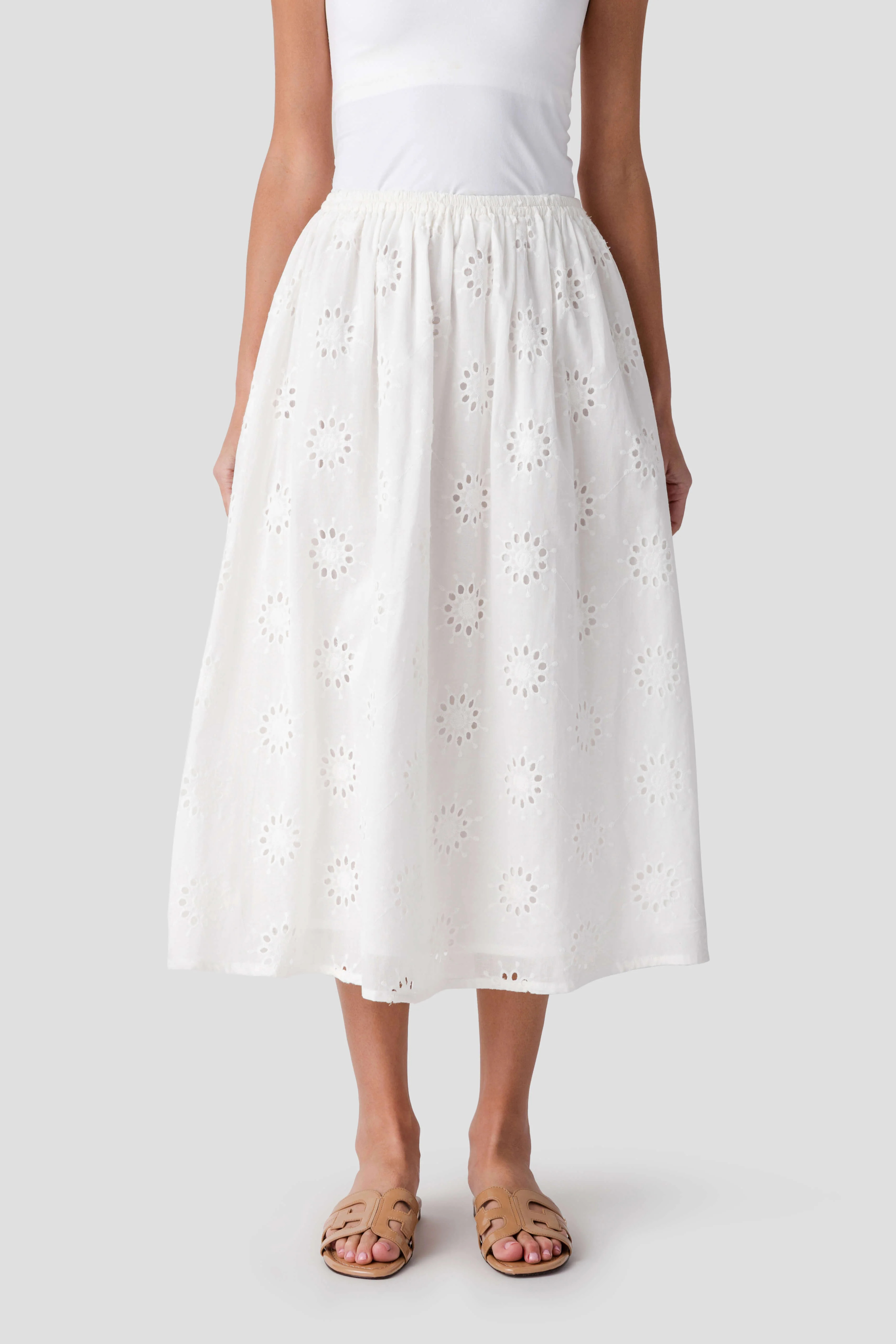 By Together Siliea Eyelet Skirt | Social Threads