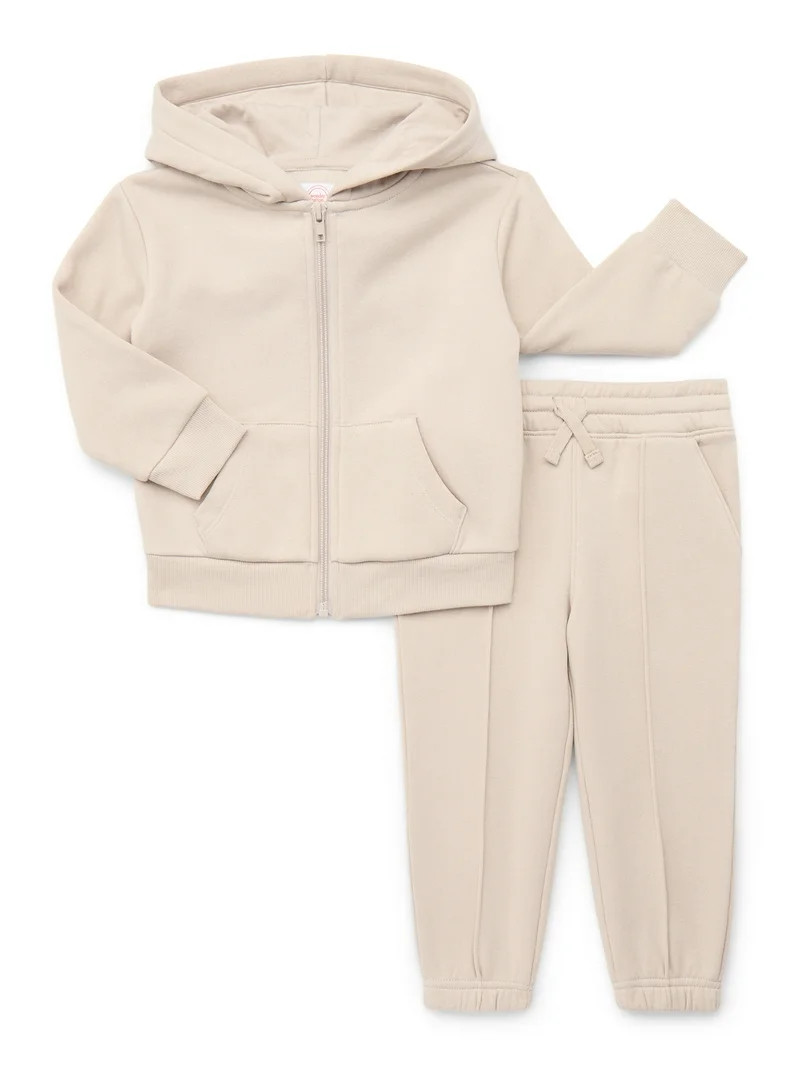 Wonder Nation Toddler Boys Hoodie and Pants Fleece Set, 2-Piece, Sizes 12M-5T | Walmart (US)