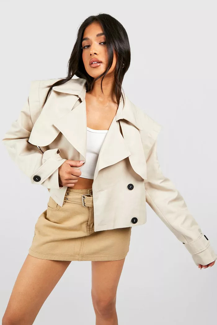 Petite Short Trench Coat | boohoo (US & Canada)