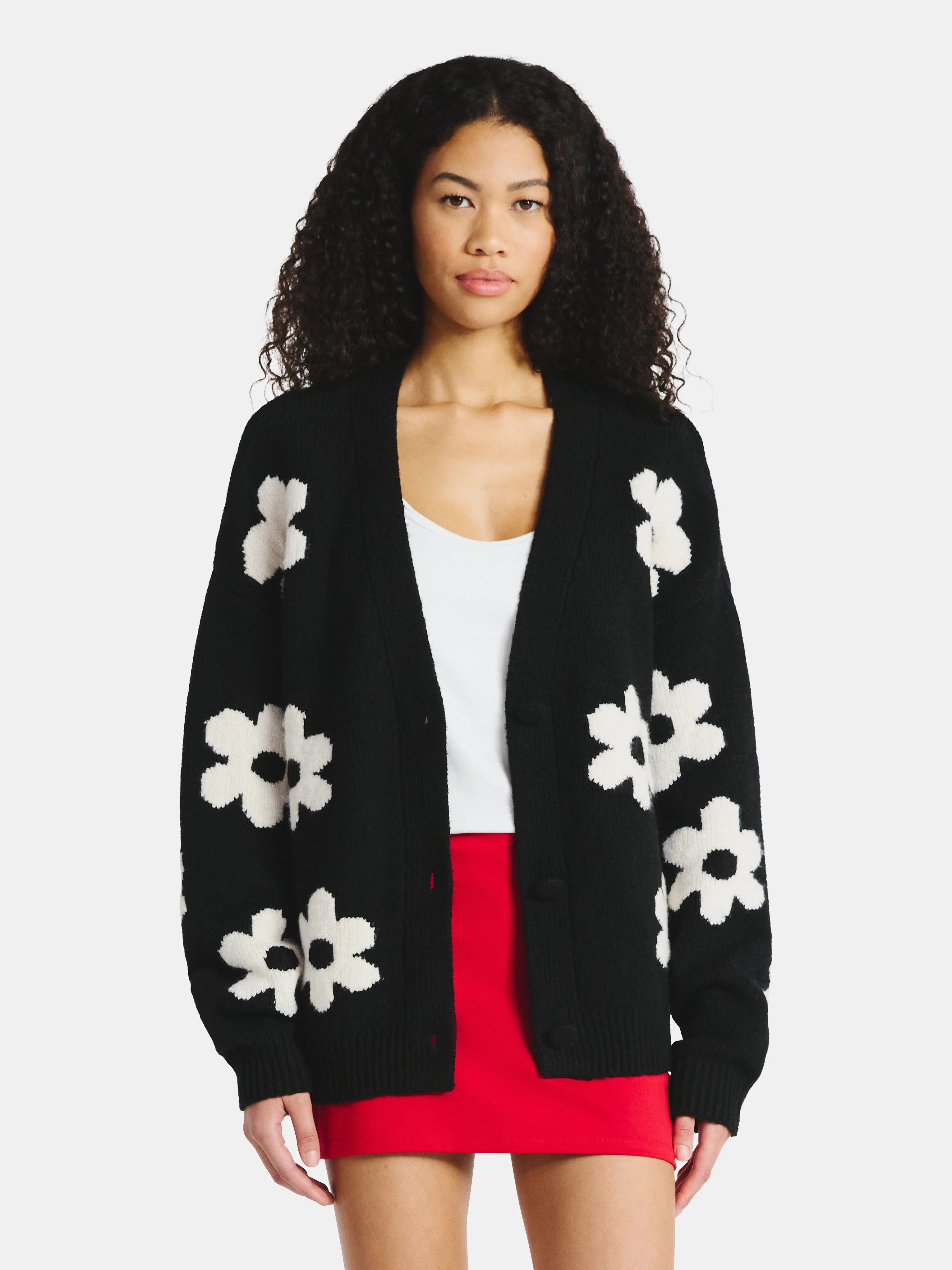 No Boundaries Button-Front Cardigan, Women's | Walmart (US)