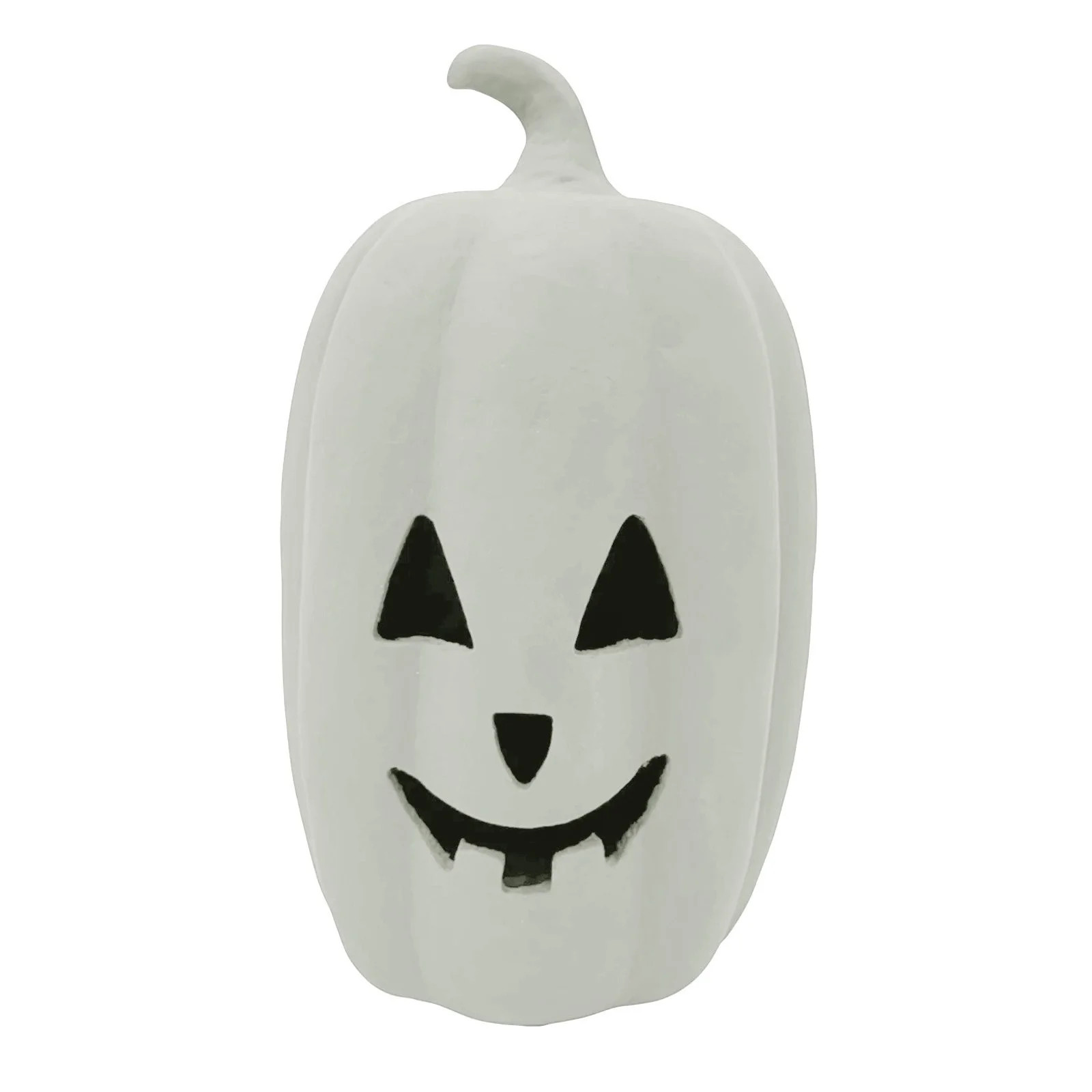 Paper Mache Jack-o'-Lantern Tabletop Decoration, White, 6.29", Halloween by QYXQPYO | Walmart (US)
