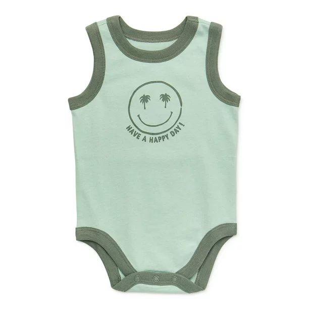 Garanimals Baby Boy Graphic Tank Cotton Bodysuit, Sizes 0-24 Months | Walmart (US)