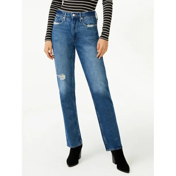 Free Assembly Women's Original 90's Straight Jeans - Walmart.com | Walmart (US)