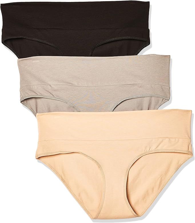 Motherhood Maternity Women's 3 Pack Fold Over Brief Panties | Amazon (US)