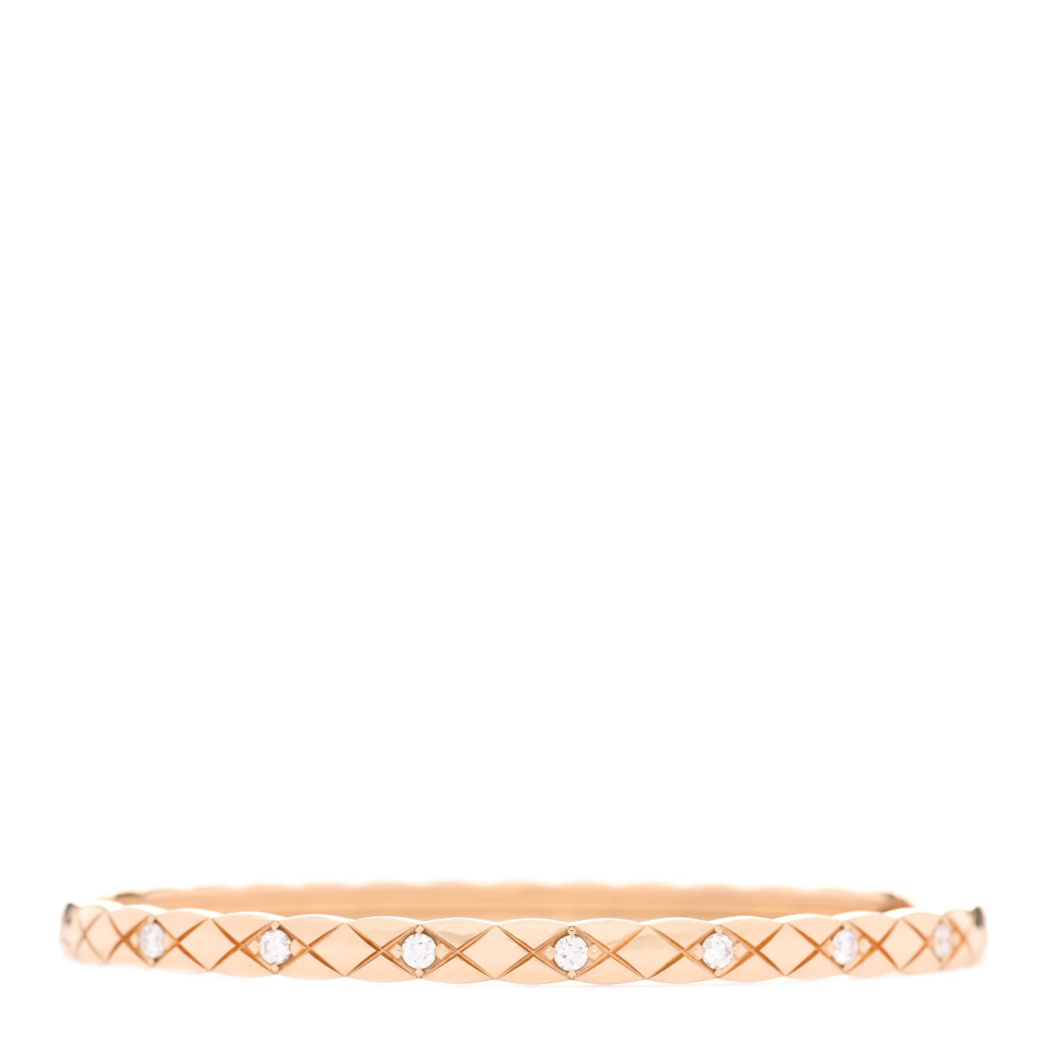 Chanel 18K Yellow Gold Diamond Mini Coco Crush Cuff Bracelet XS 1865590 | FASHIONPHILE (US)