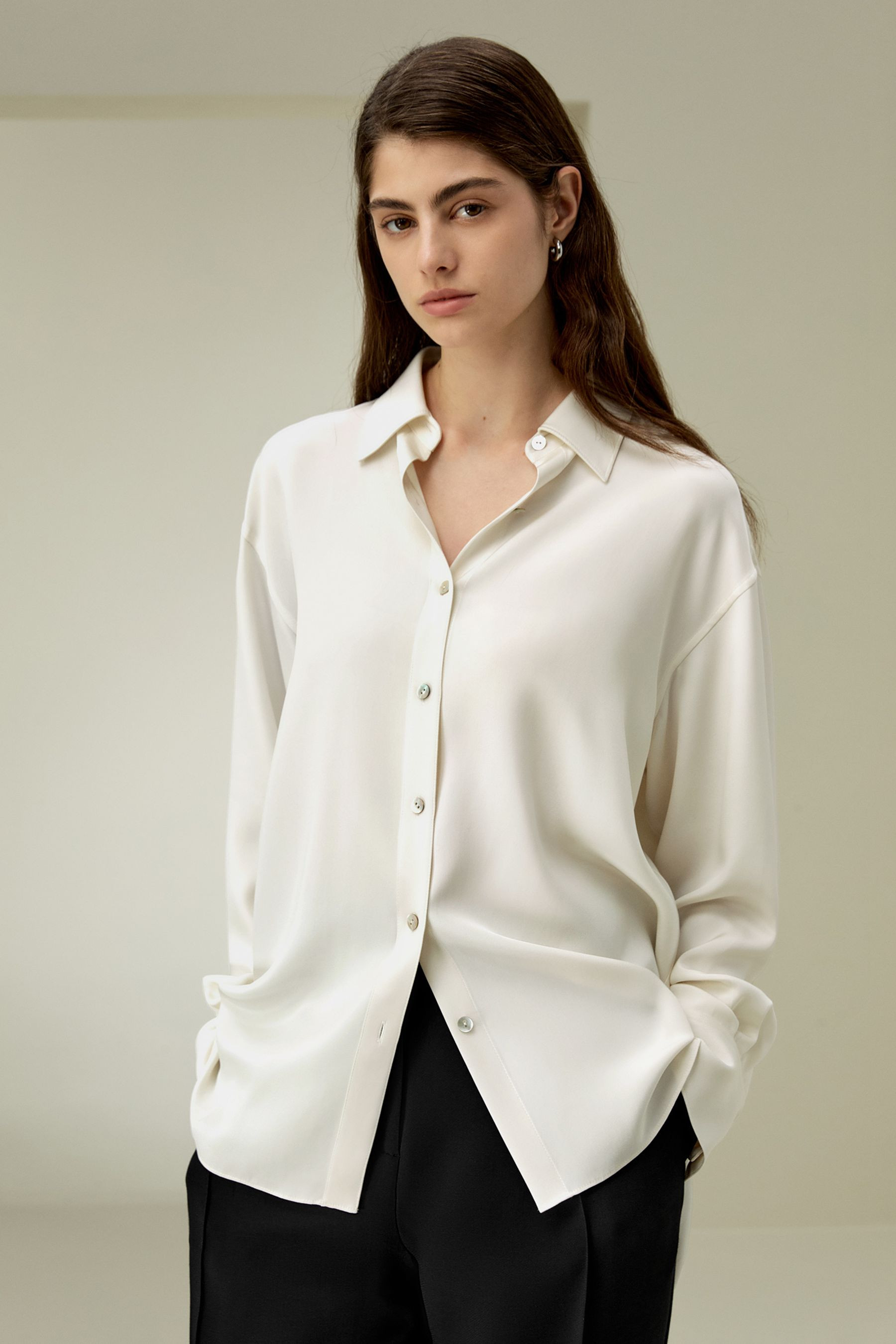 The One Relaxed Fit Silk Shirt | LilySilk