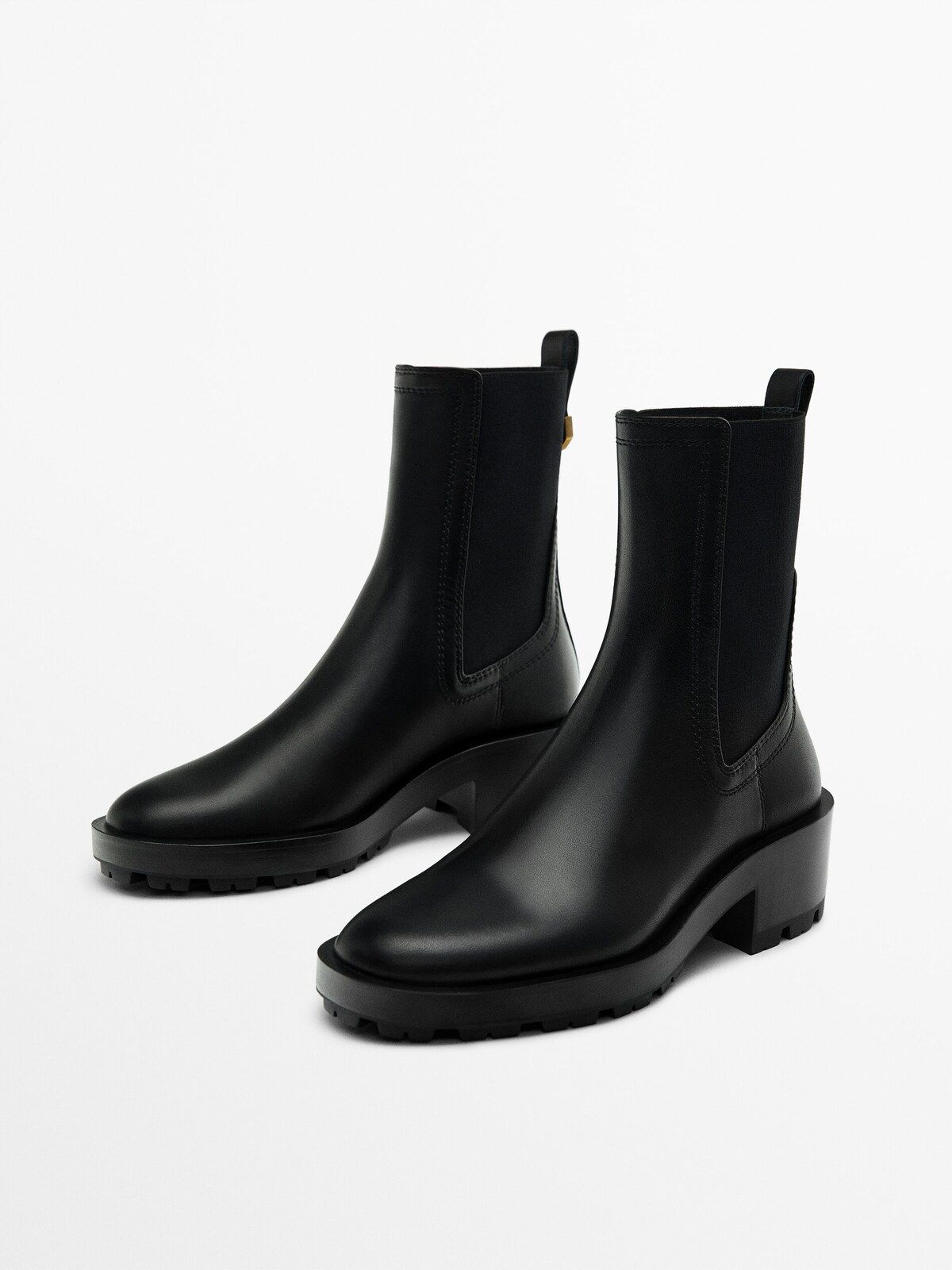 Chelsea boots with track soles | Massimo Dutti UK