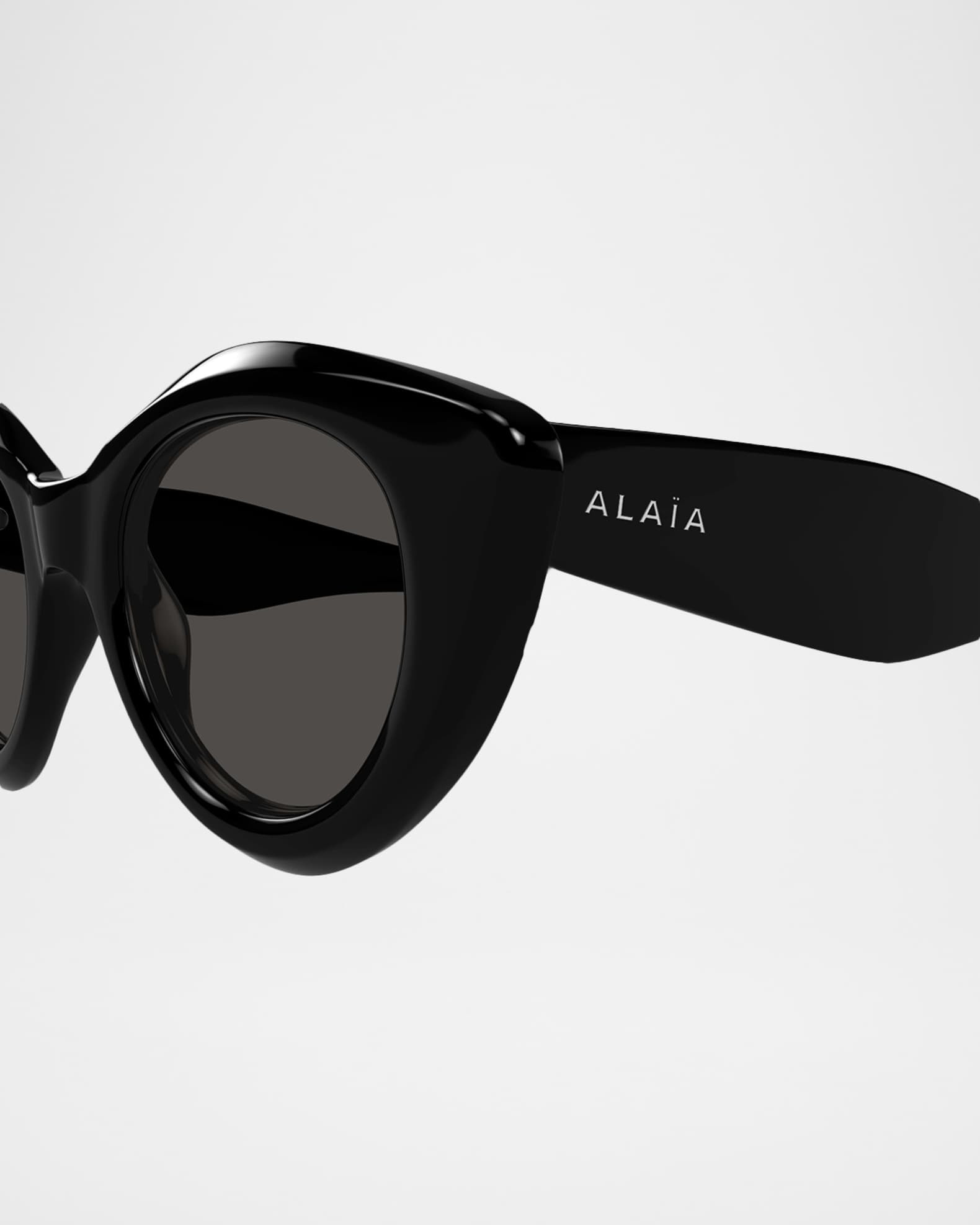ALAIA 60mm Rounded Cat-Eye Sunglasses | Neiman Marcus