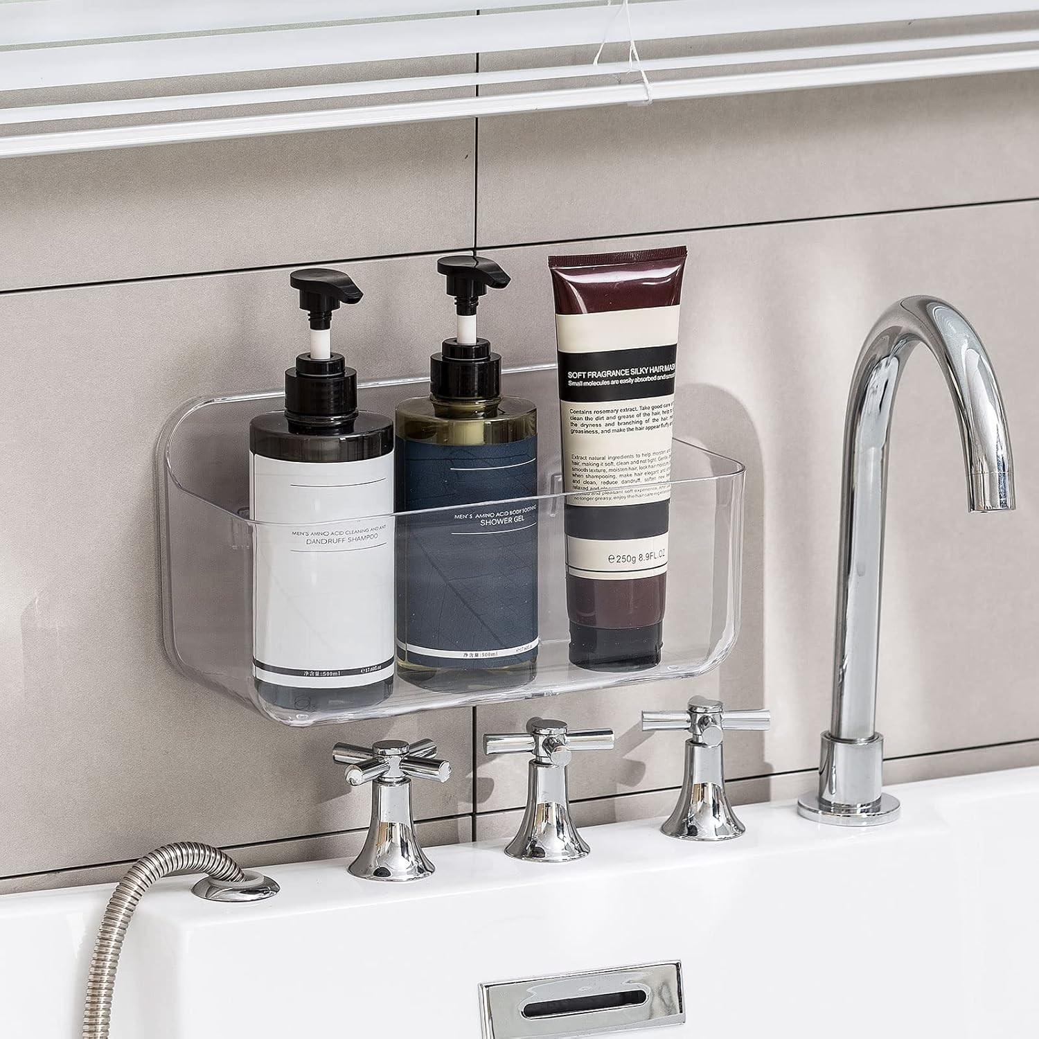 Ettori Shower Caddy Shower Organizer Wall Mounted Adhesive Shower Storage for Kitchen and Bathroo... | Amazon (US)