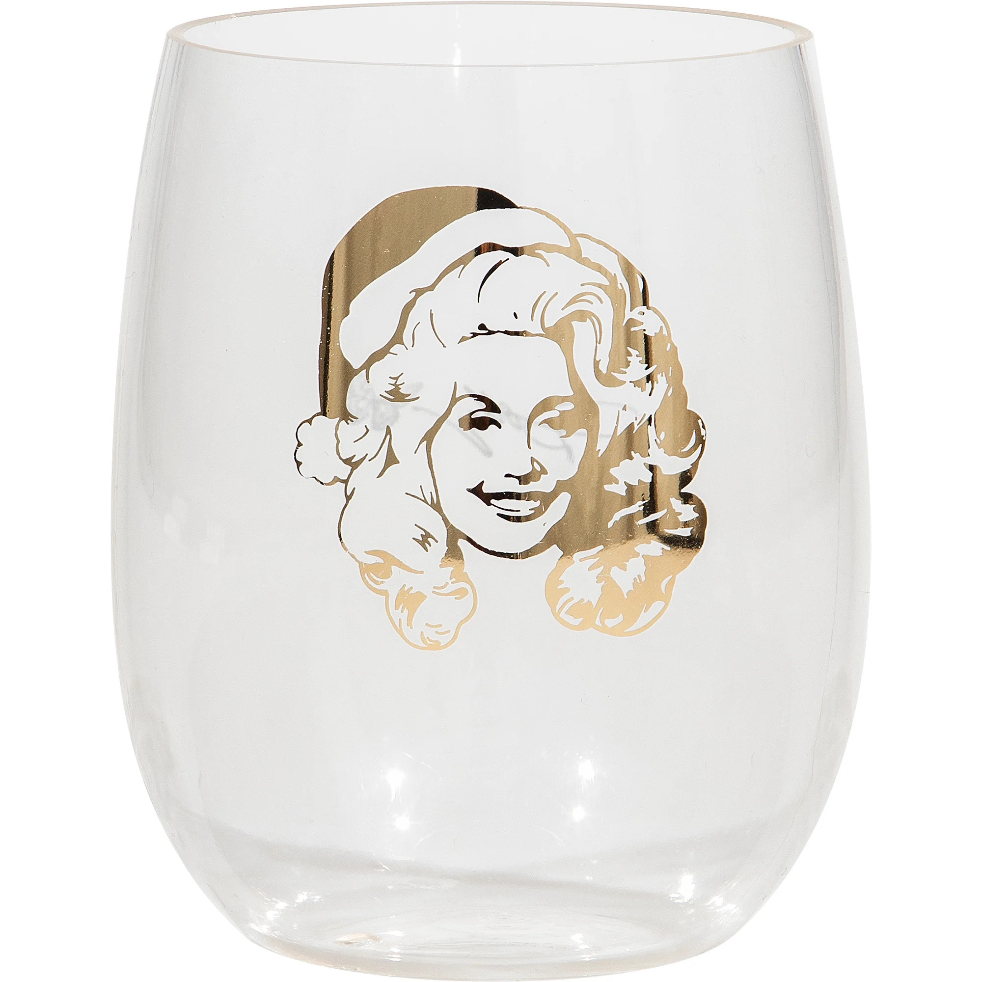 Dolly Parton Christmas Wine Glass, 17 Ounces, Clear Acrylic | Walmart (US)