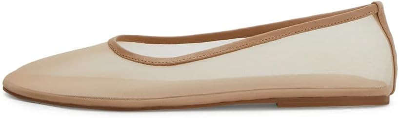 Mesh Ballet Flats Shoes for Women Round Toe Slip on Ballerina Casual Work Flats Low Heel Comfortable Soft | Amazon (US)