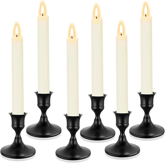 Candlestick Holders of 6 Vintage Tall Taper Candlestick,Metal Taper Candle Holder for Home Weddin... | Amazon (CA)