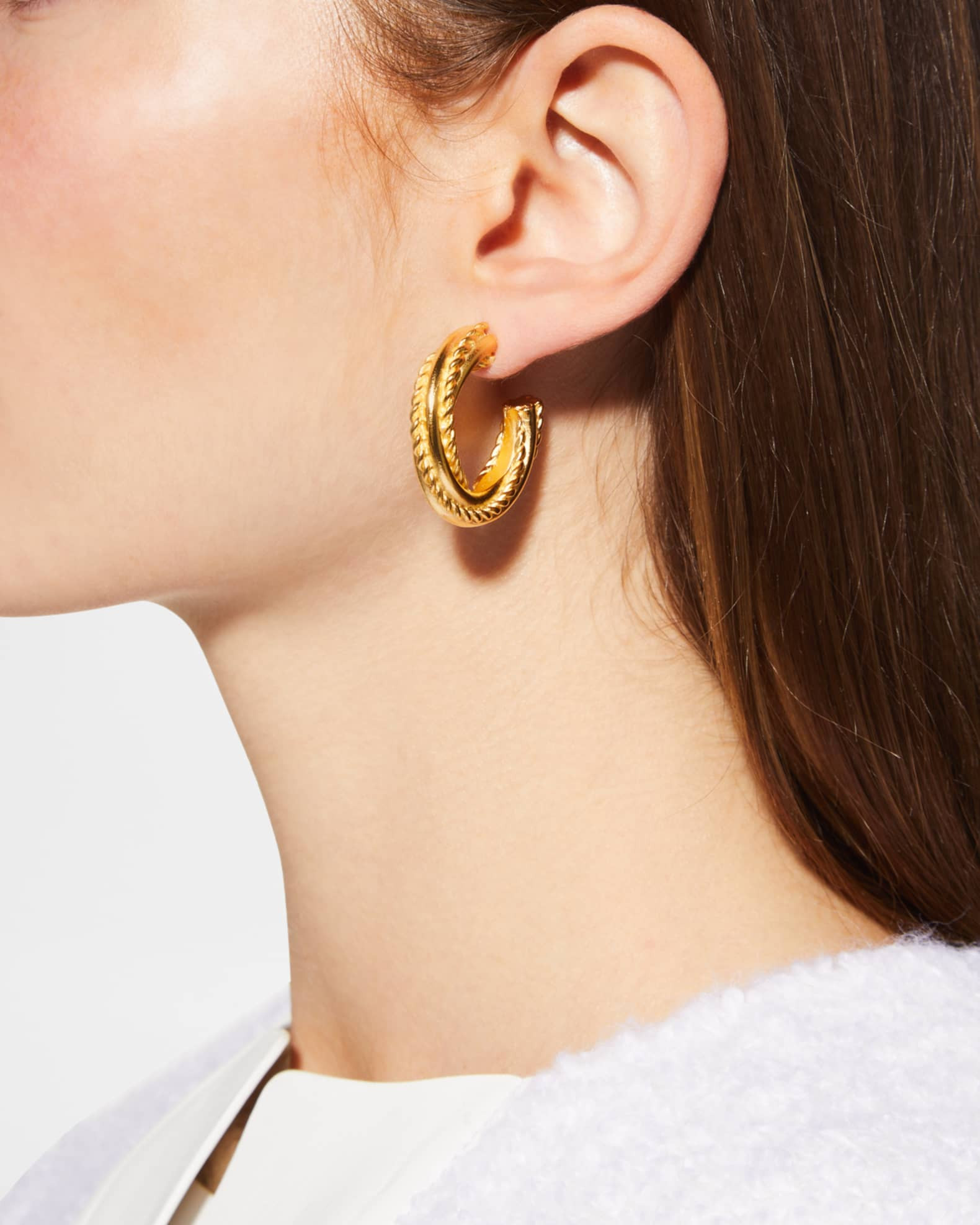 Ben-Amun Gold Hoop Earrings | Neiman Marcus