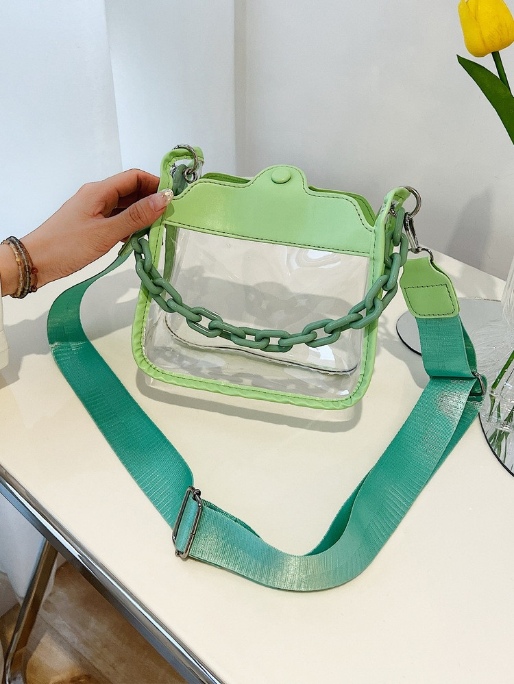 New
     
      Mini Square Bag Chain Decor Clear Design Fashion Style | SHEIN