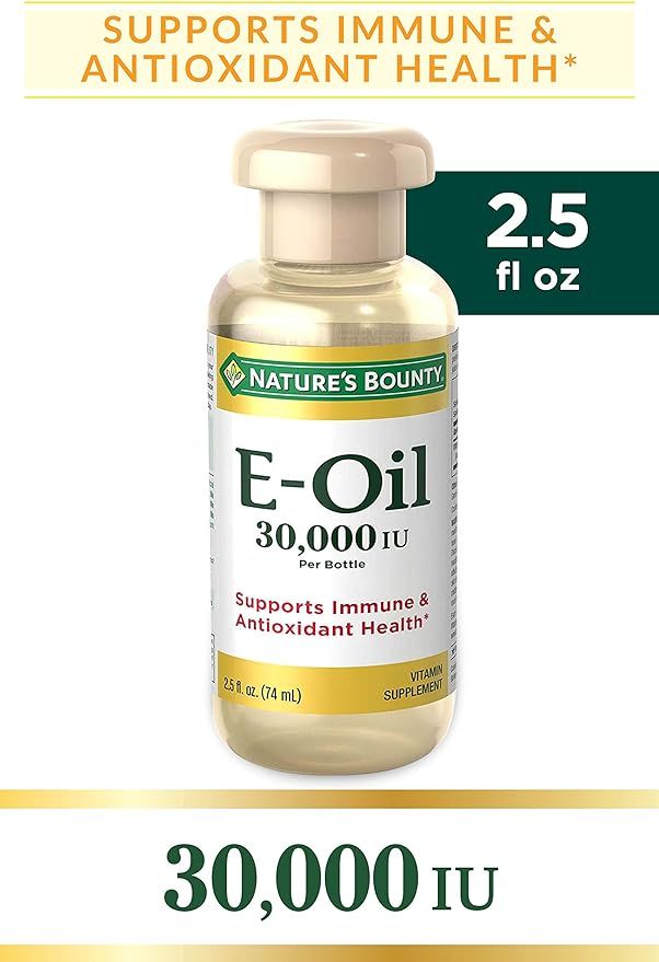 Nature's Bounty Vitamin E Oil 13,500 mg 30,000 IU Topical or Oral, 2.5 ounces | Amazon (US)