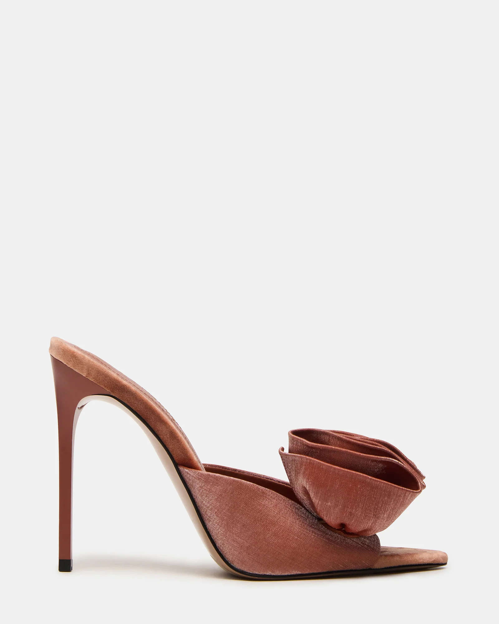 AFFINITY Rust Satin Pointed-Toe Stiletto Mule Women's Heel | Steve Madden (US)