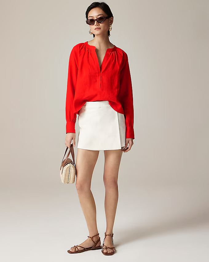 Cabana top in linen | J. Crew US