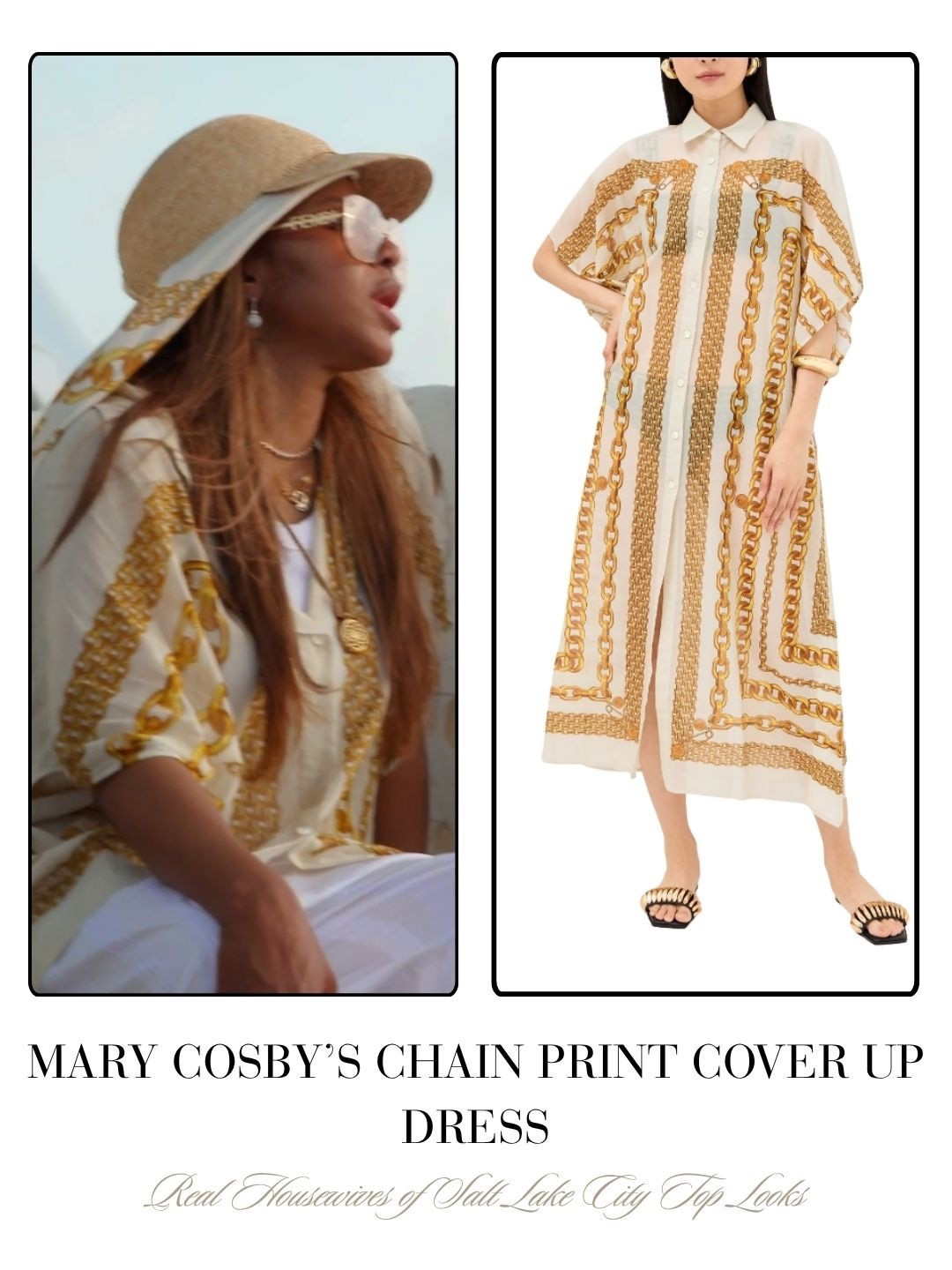 Mary Cosby’s Chain Print Cover Up Dress