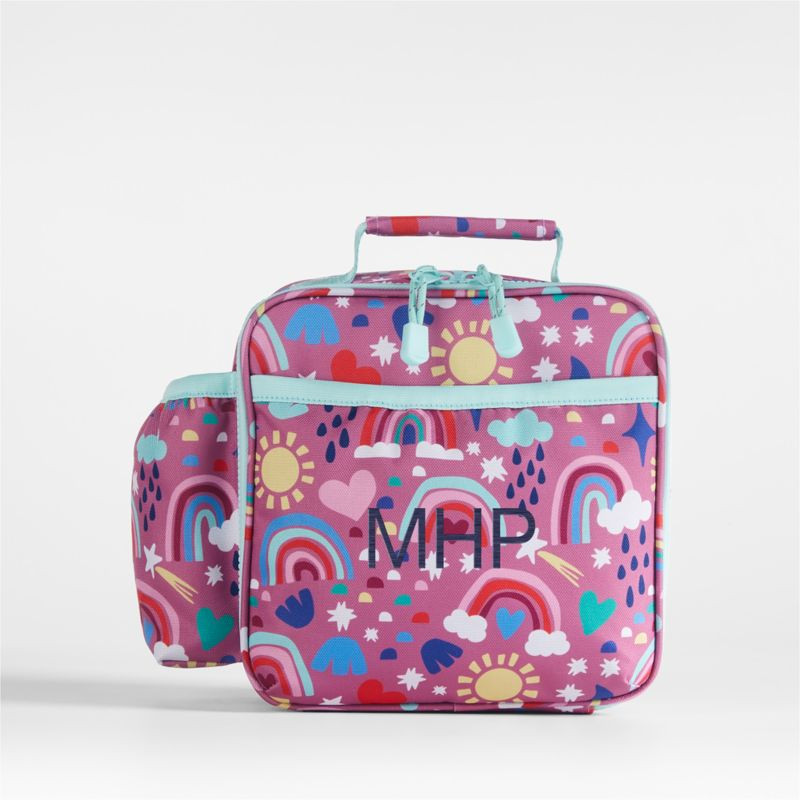Rainy Rainbows Soft Insulated Kids Personalized Thermal Lunch Box + Reviews | Crate & Kids | Crate & Barrel