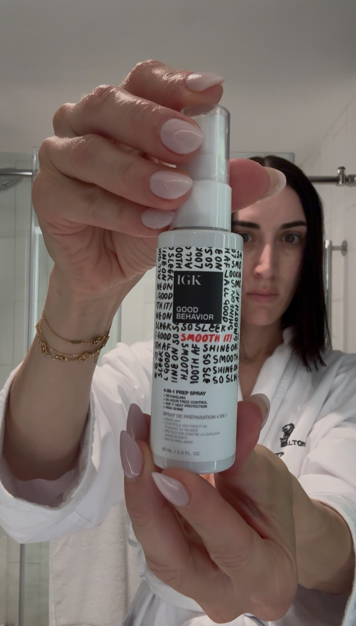 10/10 - see below why! Been looking for something like this and I’ve tried everything!!! Hands down the best one I’ve tried!!!!! 😆🙌🏼 IGK Good Behavior Spirulina Protein Smoothing Spray 
⭐️Keratin-like treatment smooths and adds shine
⭐️Heat activated styler provides a glass like finish
⭐️24-Hour frizz control
⭐️450°F heat protection
Spirulina Protein strengthens and nourishes
⭐️Bonding Polymers mimic the frizz-free, high-shine coating of a keratin treatment
⭐️Vegan & Cruelty Free
*link includes travel size & full size. I bought both! #ltkhair #hairheatprotectingspray #smoothhair