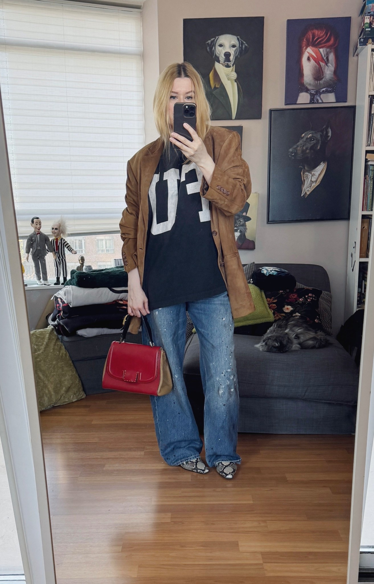 The t-shirt is the mood of the week. 
Blazer and bag are preloved  



#LTKSeasonal #LTKOver40 #LTKootd