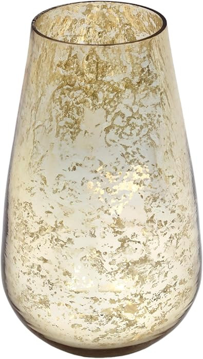 Hosley 8” Modern Mercury Gold Glass Vase, for Floral Arrangements, Weddings, Aromatherapy, Floa... | Amazon (US)