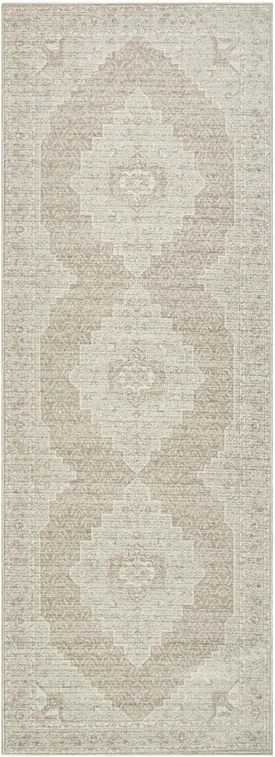 Livabliss x Nabela Noor Home Athiyo Traditional Medallion Area Rug, 2'6" x 7'3",Tan/Oatmeal | Amazon (US)