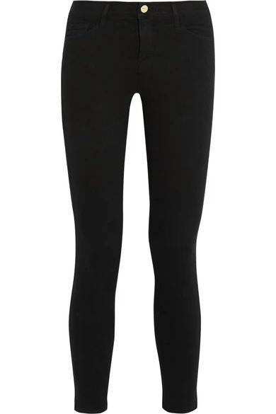 FRAME - Le Color Cropped Mid-rise Skinny Jeans - Black | NET-A-PORTER (UK & EU)