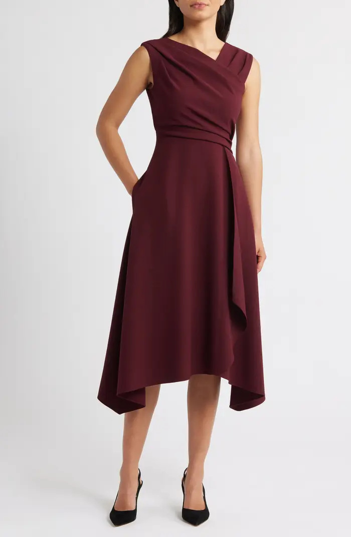 Ruched Asymmetric Laguna Crepe Dress | Nordstrom